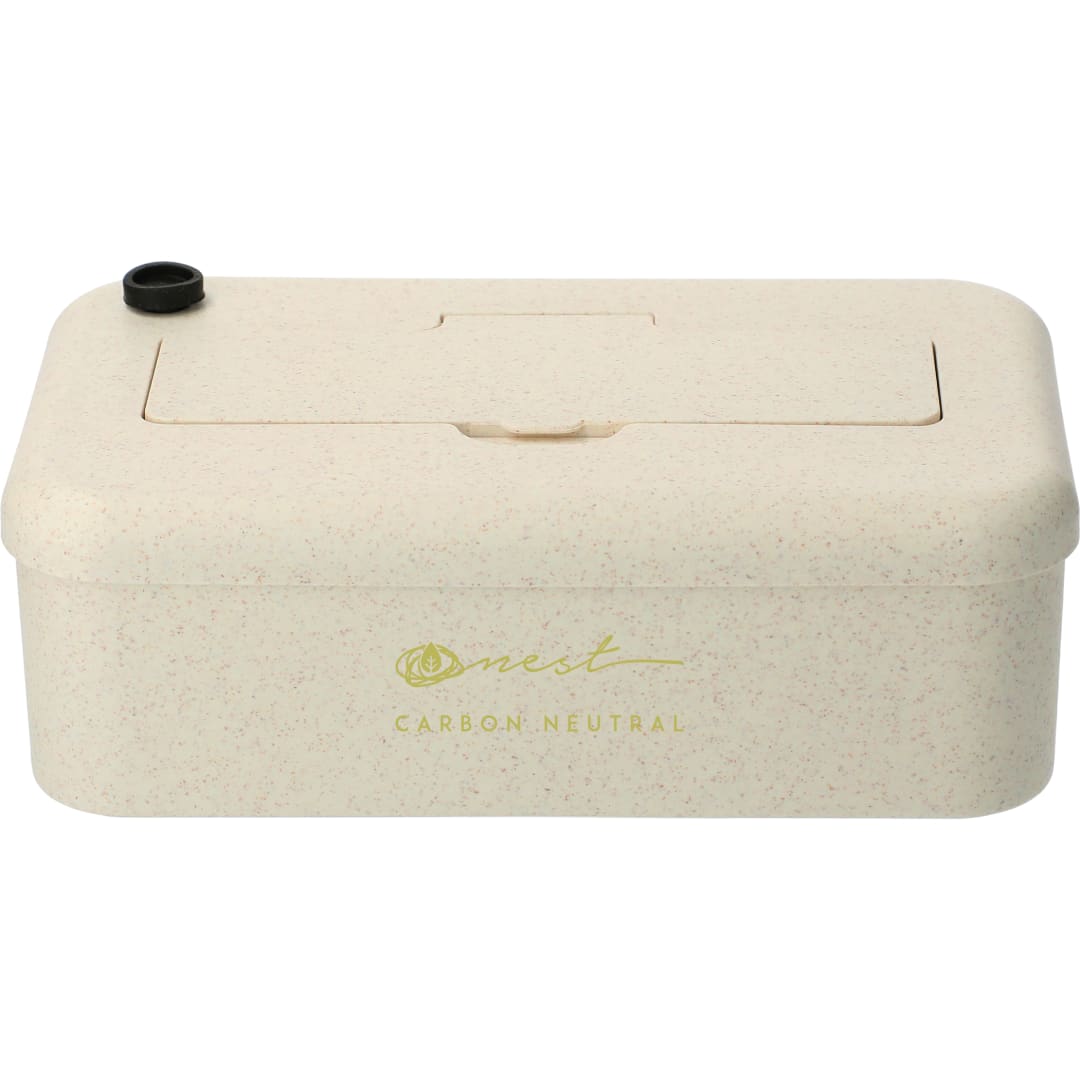 Bamboo Fiber Lunch Box with Utensils - 1022-14 Tan
