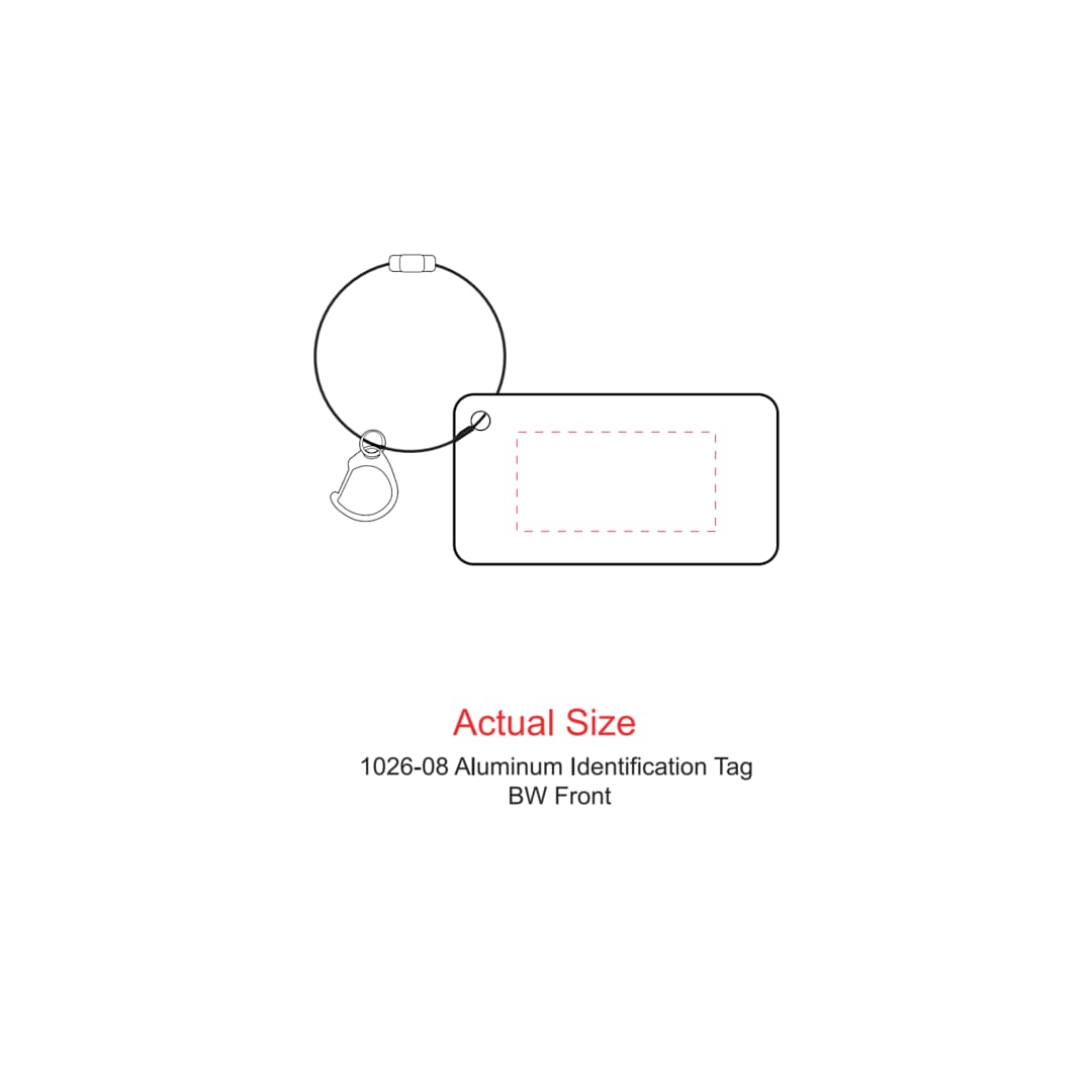 Aluminum Identification Tag - 1026-08 Black