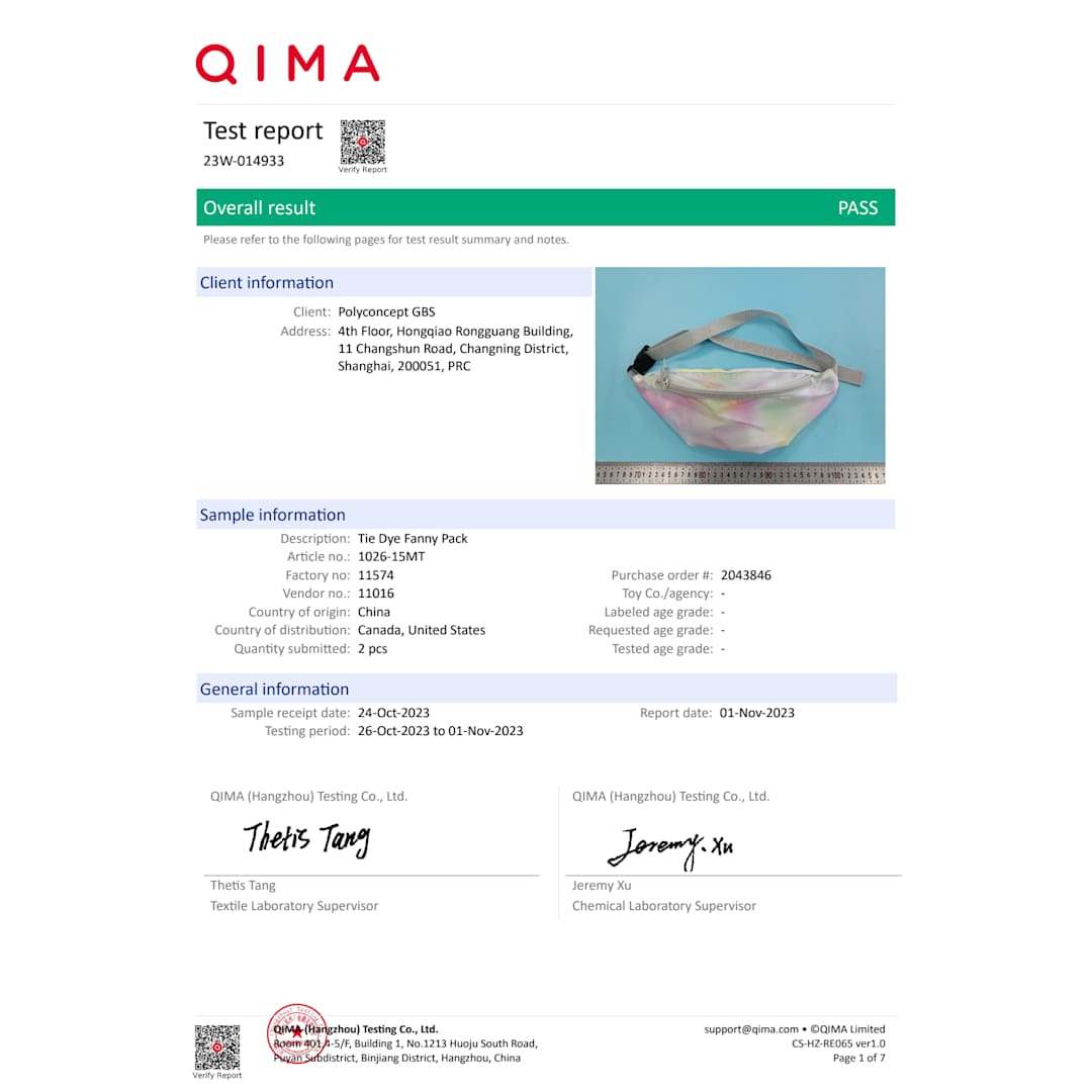 Tie Dye Fanny Pack - 1026-15 Multi