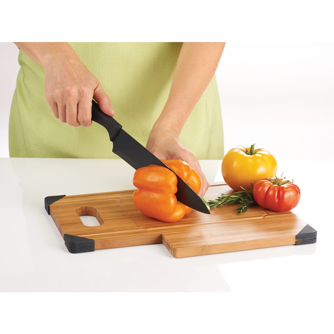 Bamboo Cutting Board with Knife - 1031-49 Natural