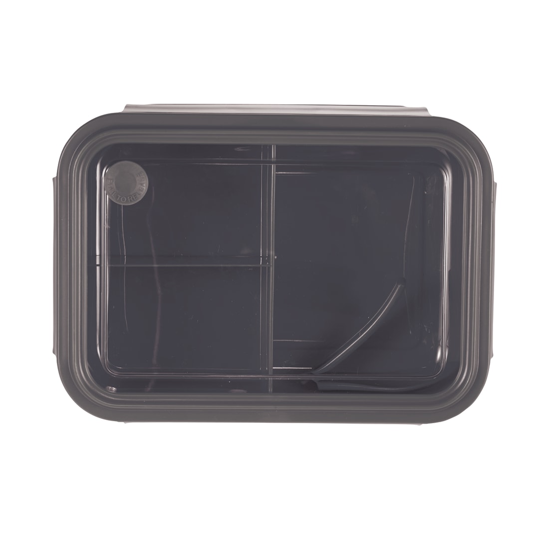 Three Compartment Food Storage Bento Box - 1031-56 Black