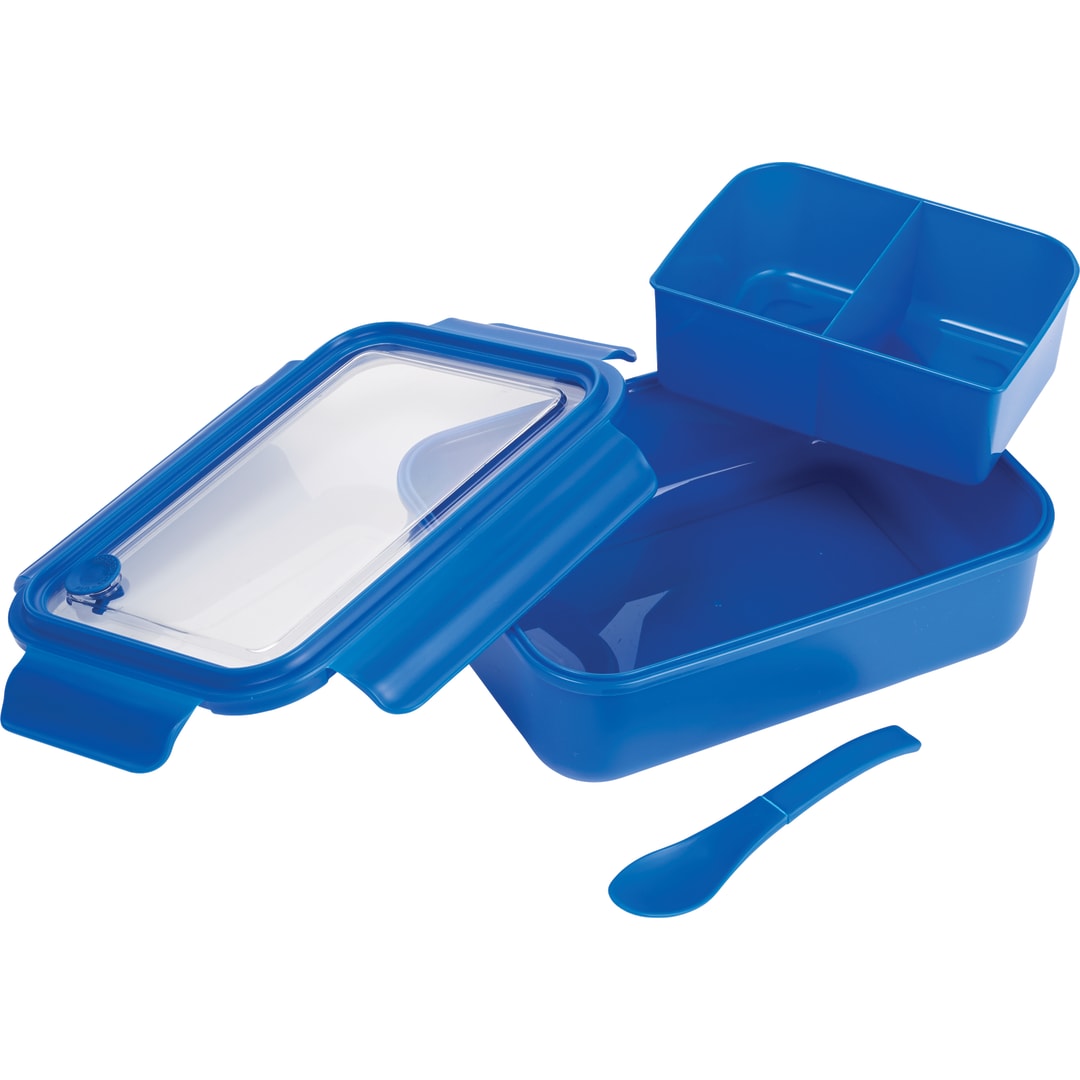Three Compartment Food Storage Bento Box - 1031-56 Blue