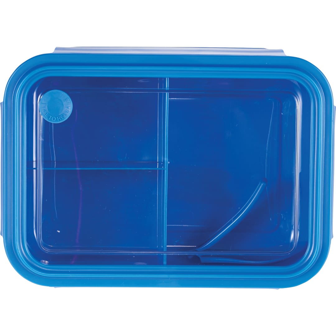 Three Compartment Food Storage Bento Box - 1031-56 Blue