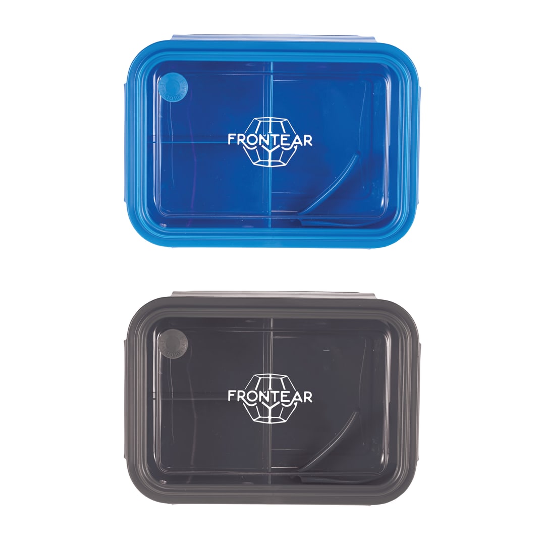 Three Compartment Food Storage Bento Box - 1031-56 Blue