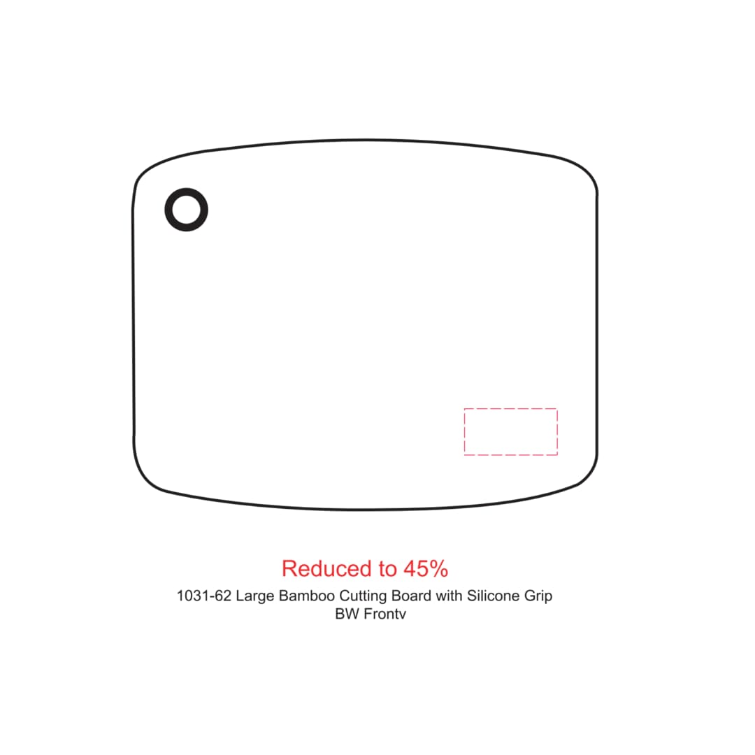 Large Bamboo Cutting Board with Silicone Grip - 1031-62 Black