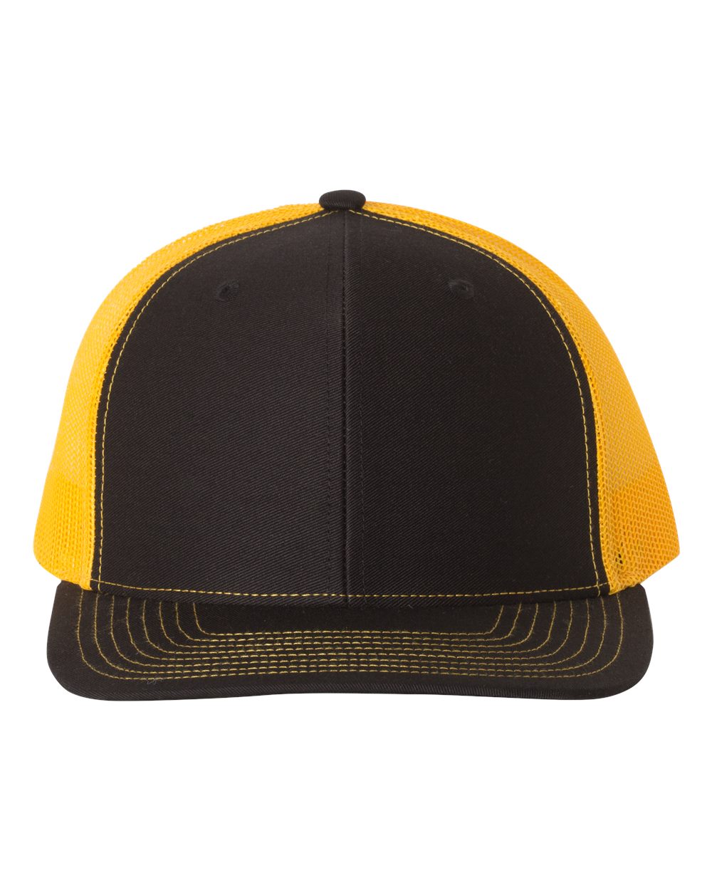 Richardson Snapback Trucker Cap - 112 Black- Gold