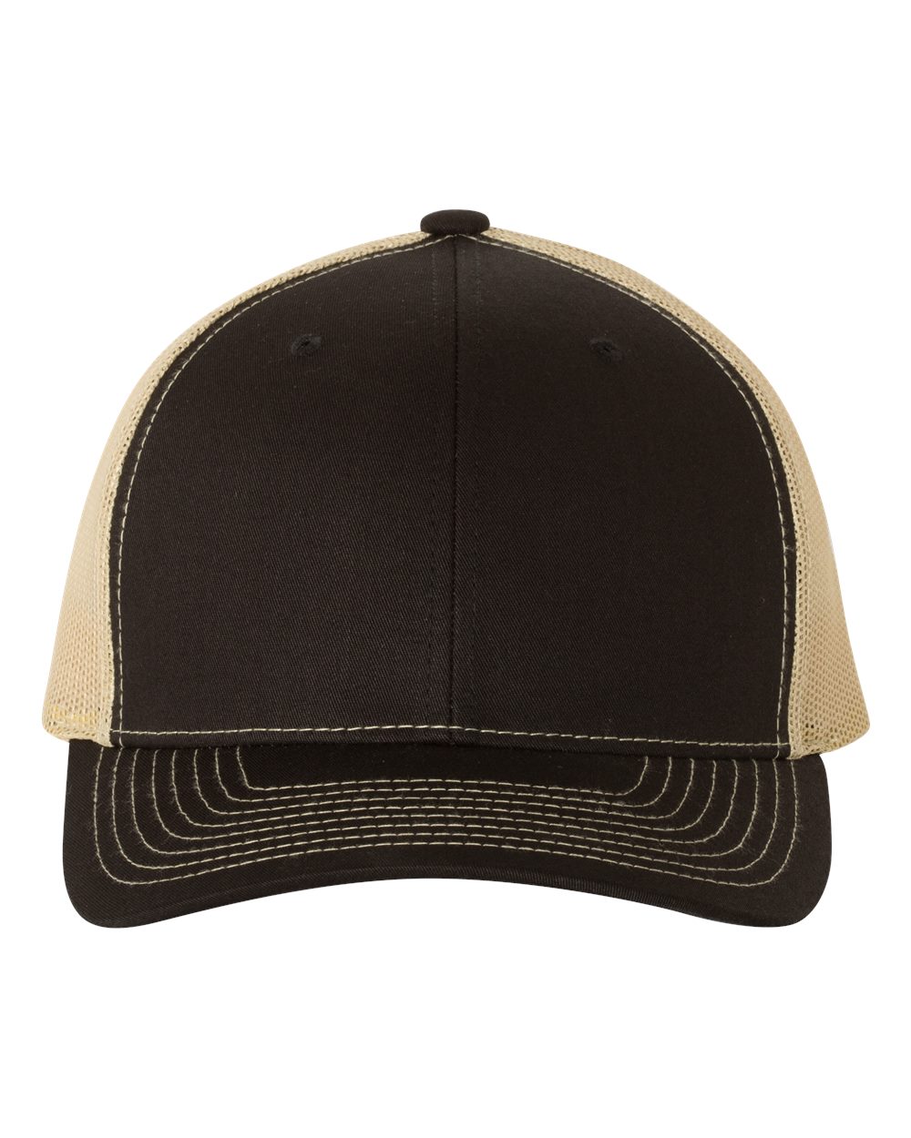Richardson Snapback Trucker Cap - 112 Black- Vegas Gold