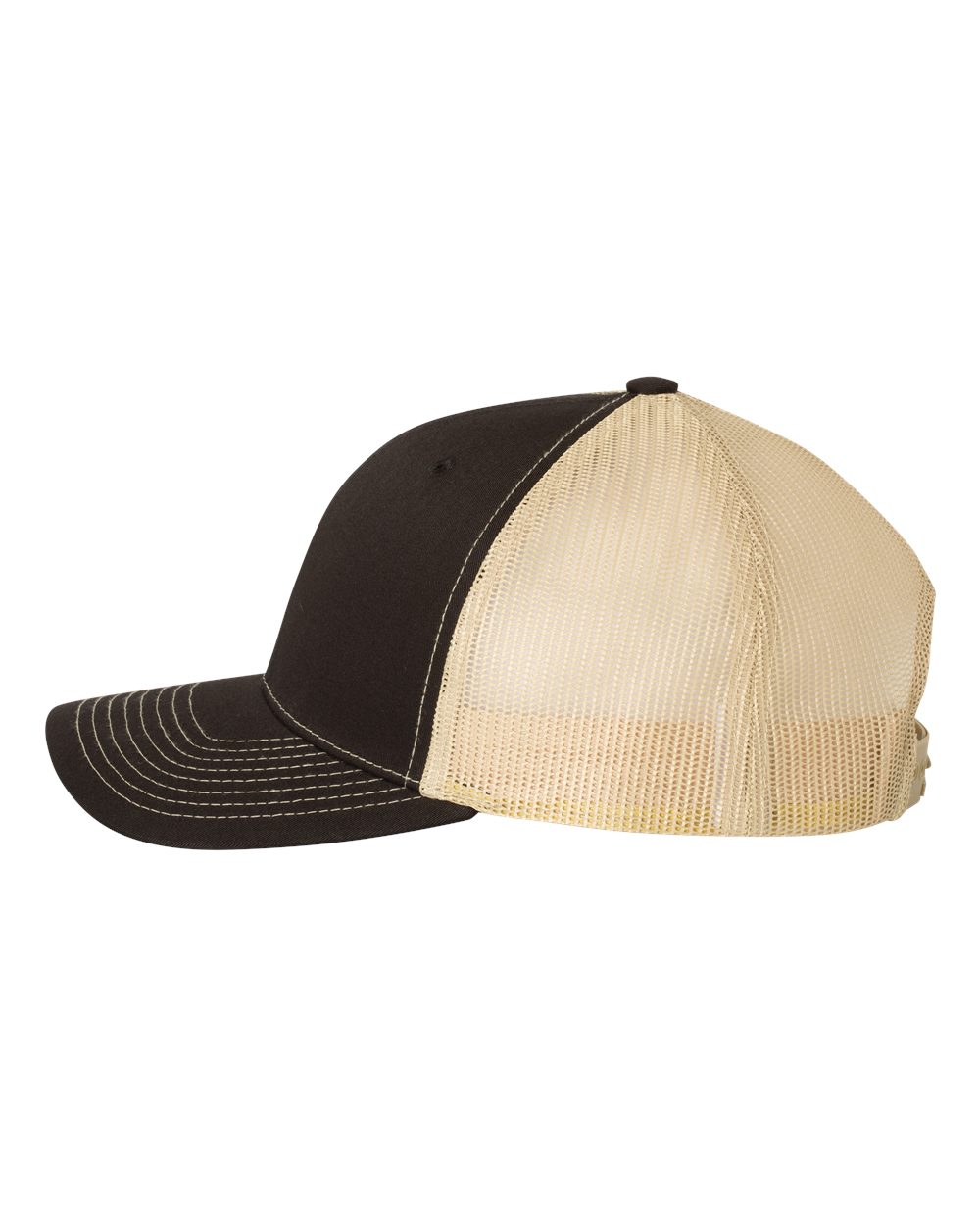 Richardson Snapback Trucker Cap - 112 Black- Vegas Gold