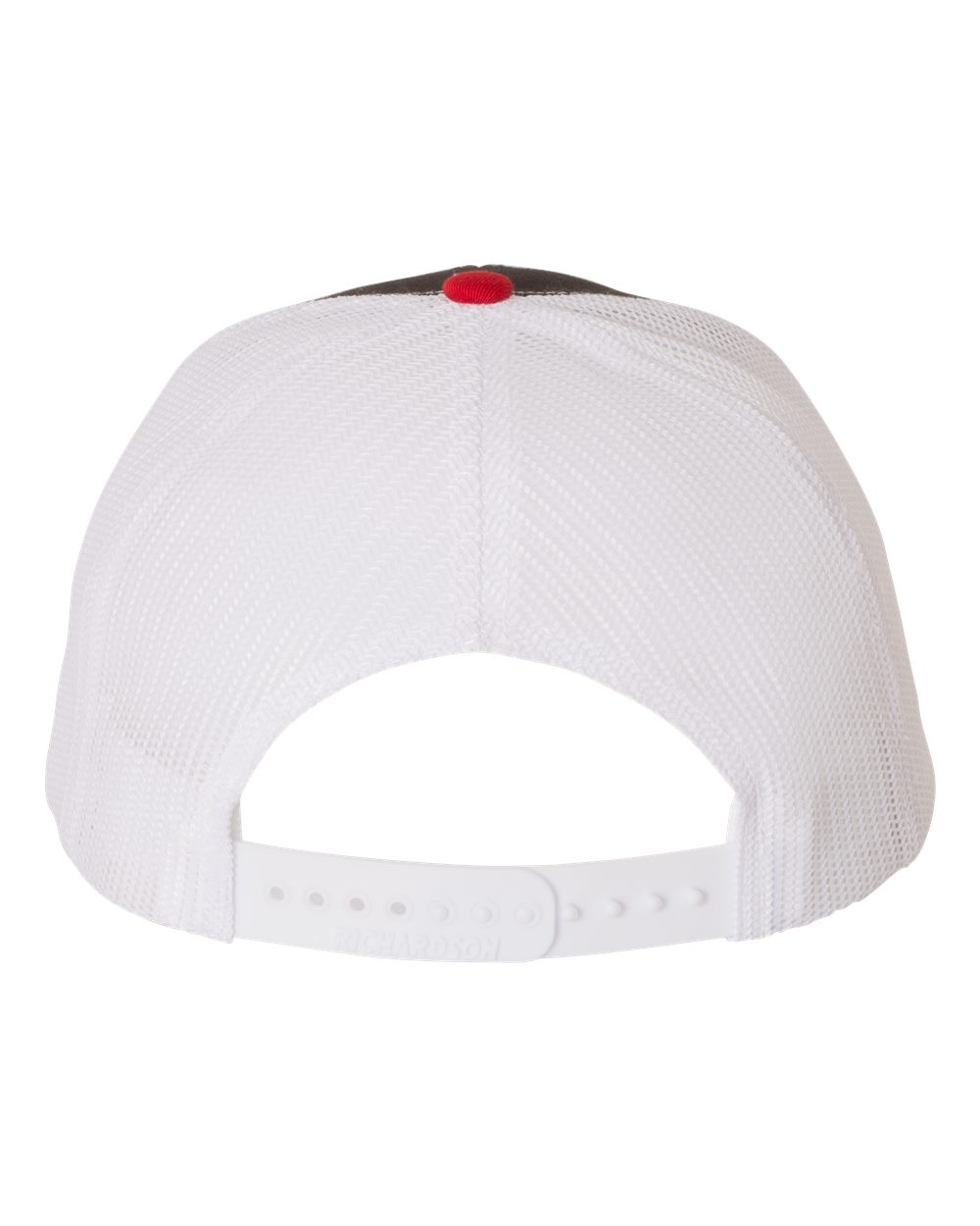 Richardson Snapback Trucker Cap - 112 Black- White- Red