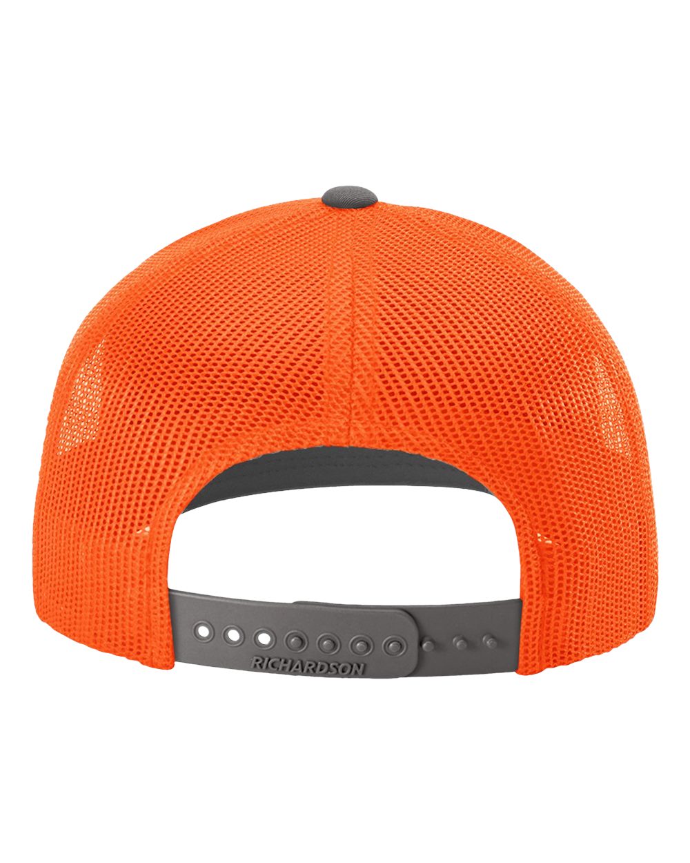 Richardson Snapback Trucker Cap - 112 Charcoal- Neon Orange