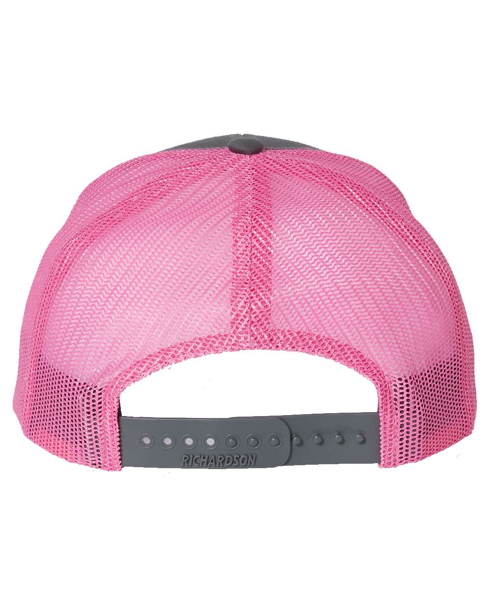 Richardson Snapback Trucker Cap - 112 Charcoal- Neon Pink
