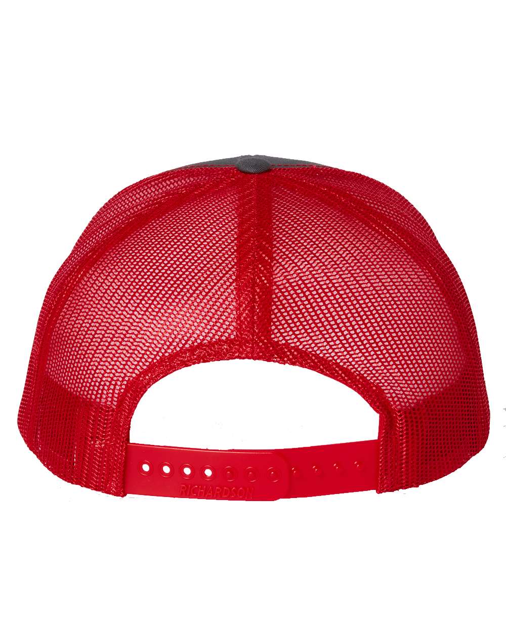 Richardson Snapback Trucker Cap - 112 Charcoal- Red