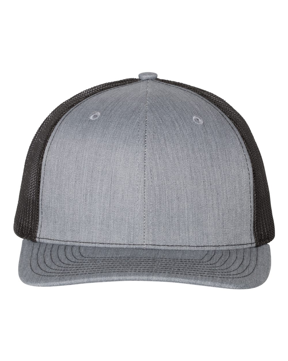 Richardson Snapback Trucker Cap - 112 Heather Grey- Black