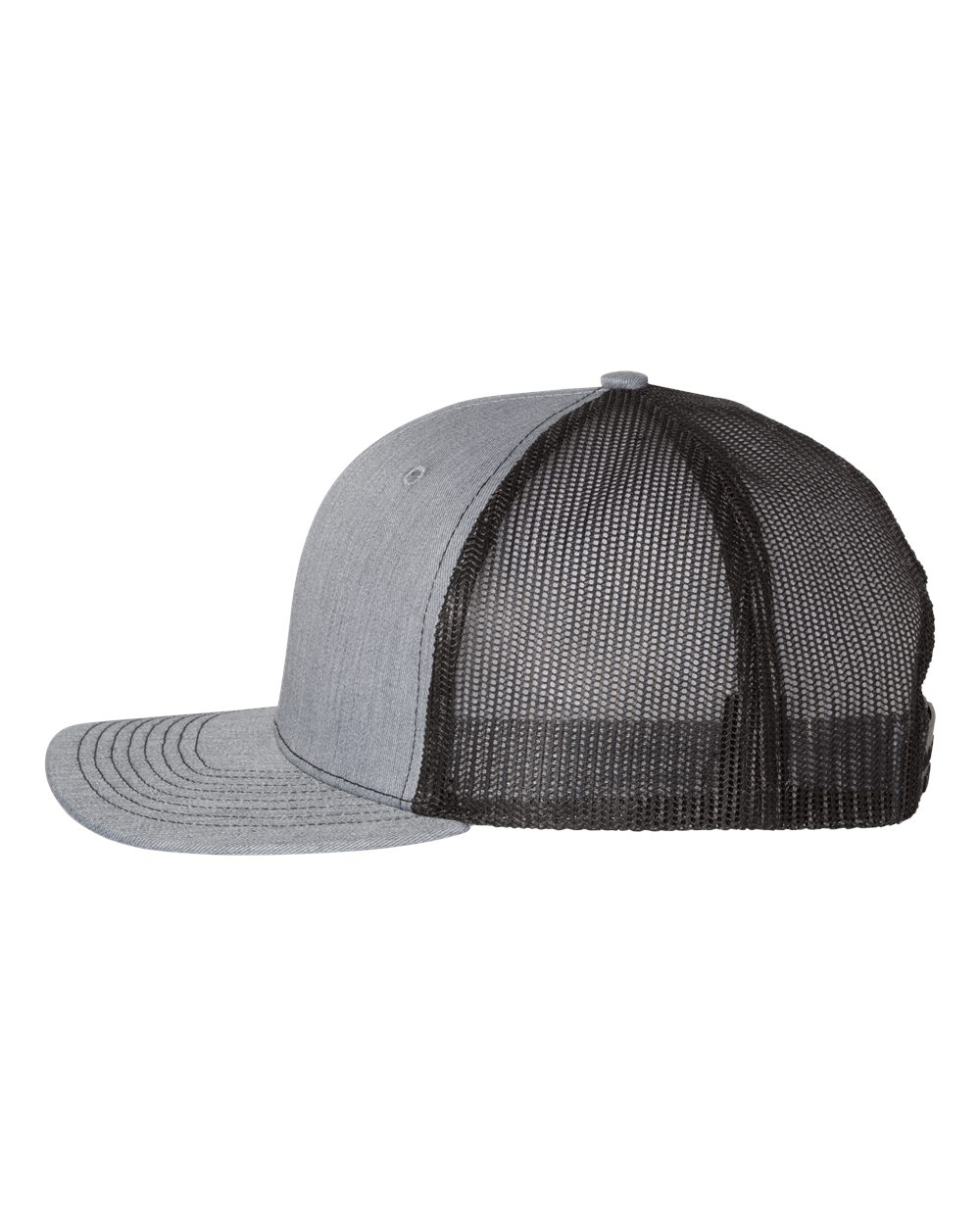 Richardson Snapback Trucker Cap - 112 Heather Grey- Black