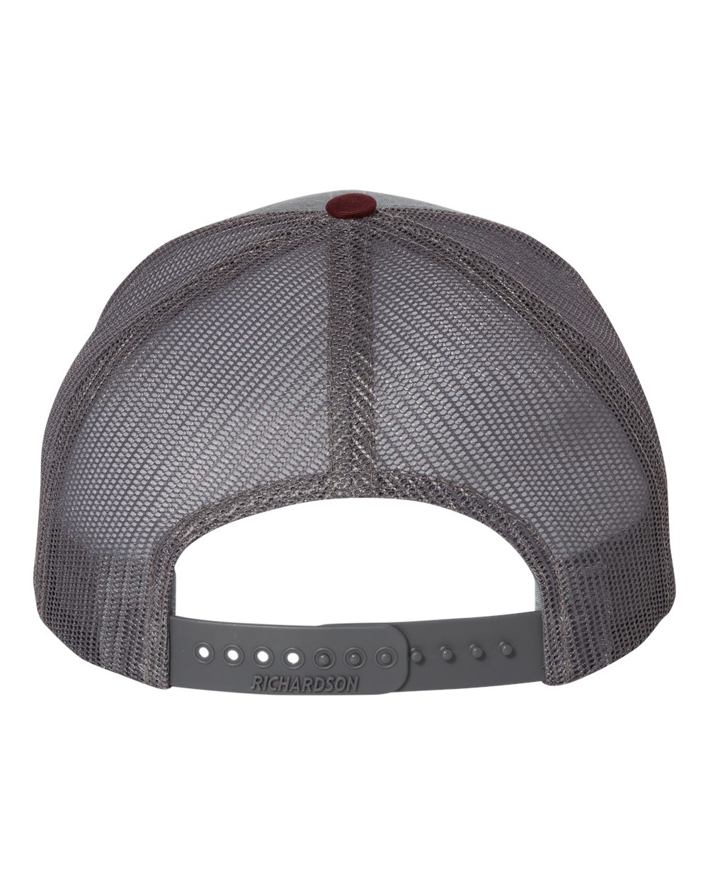 Richardson Snapback Trucker Cap - 112 Heather Grey- Charcoal- Maroon