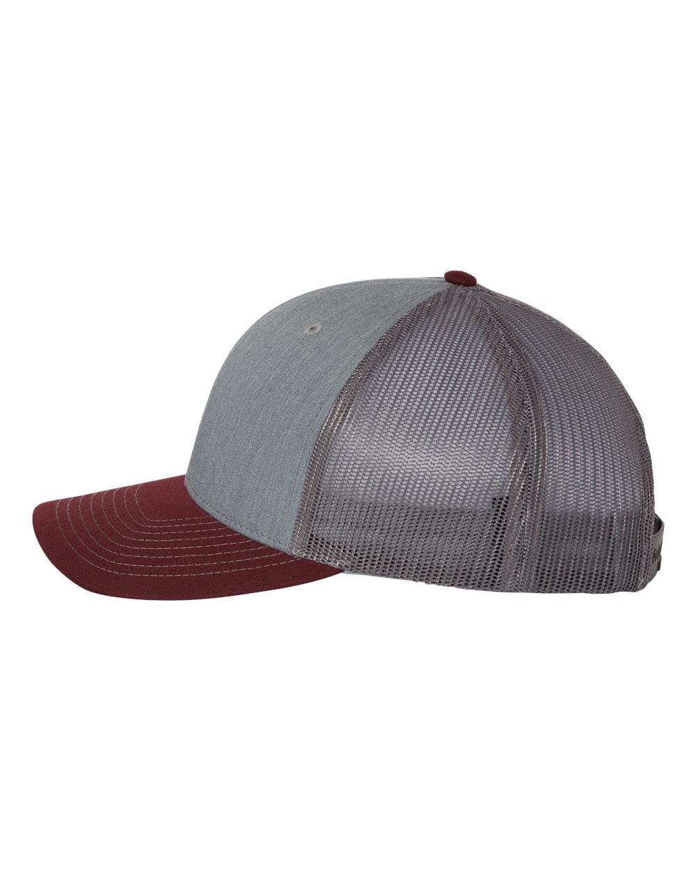 Richardson Snapback Trucker Cap - 112 Heather Grey- Charcoal- Maroon