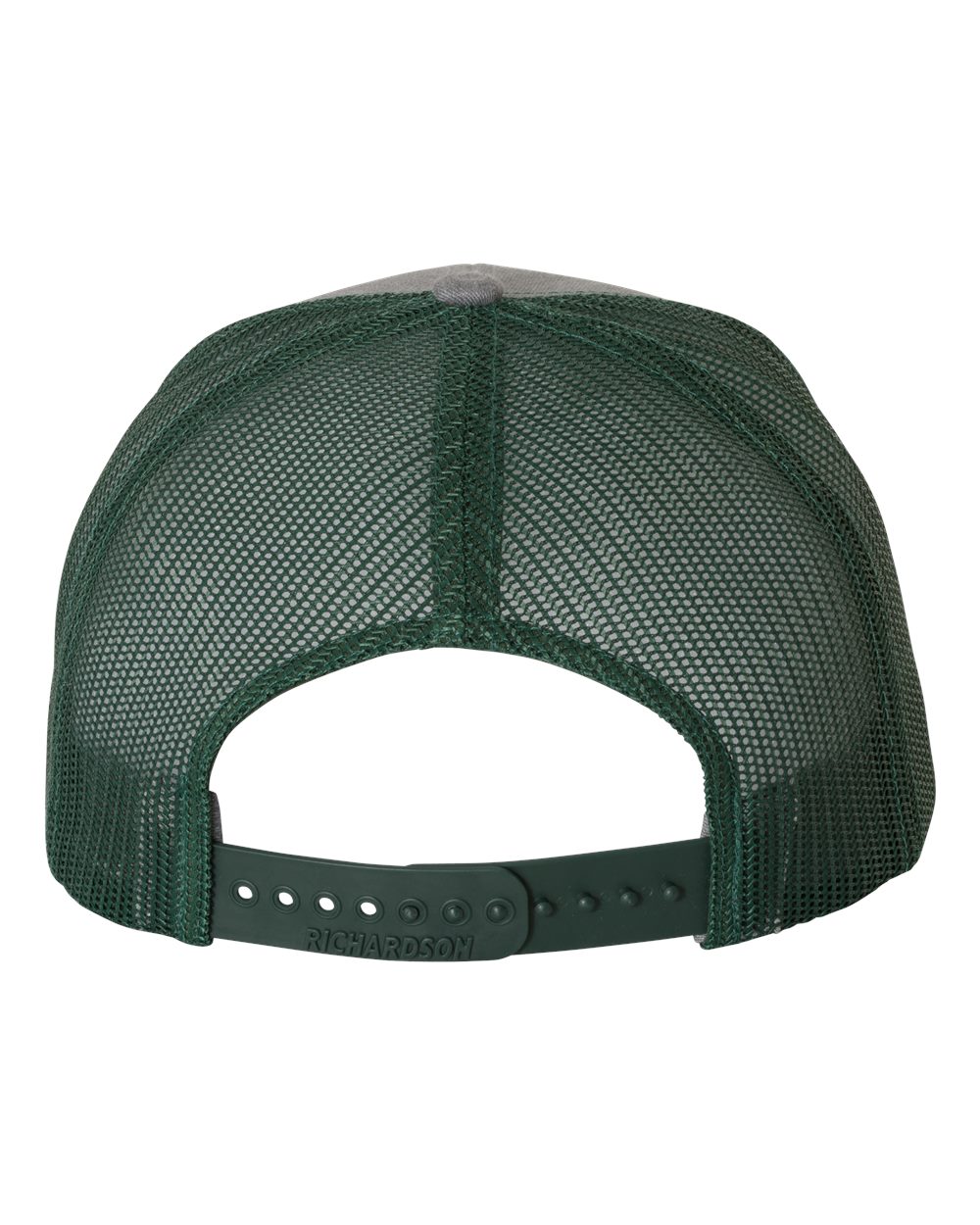 Richardson Snapback Trucker Cap - 112 Heather Grey- Dark Green
