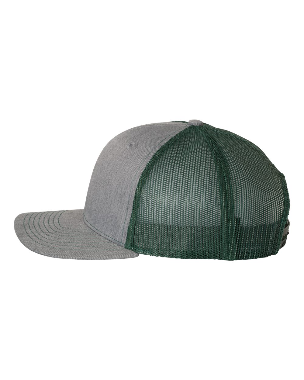 Richardson Snapback Trucker Cap - 112 Heather Grey- Dark Green