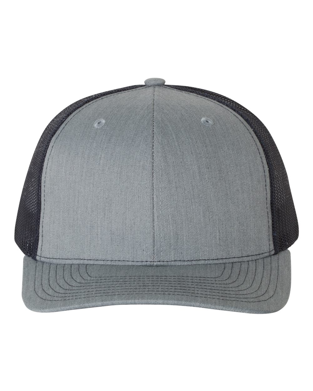 Richardson Snapback Trucker Cap - 112 Heather Grey- Navy