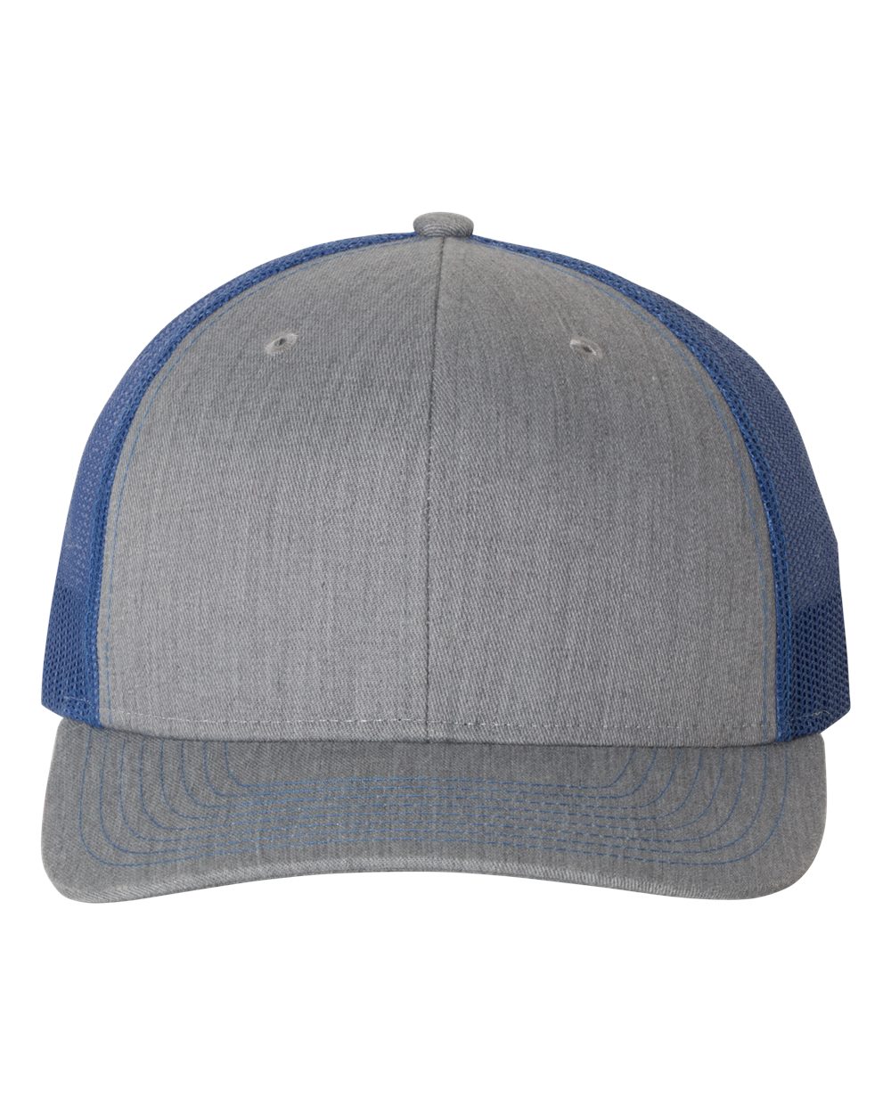 Richardson Snapback Trucker Cap - 112 Heather Grey- Royal