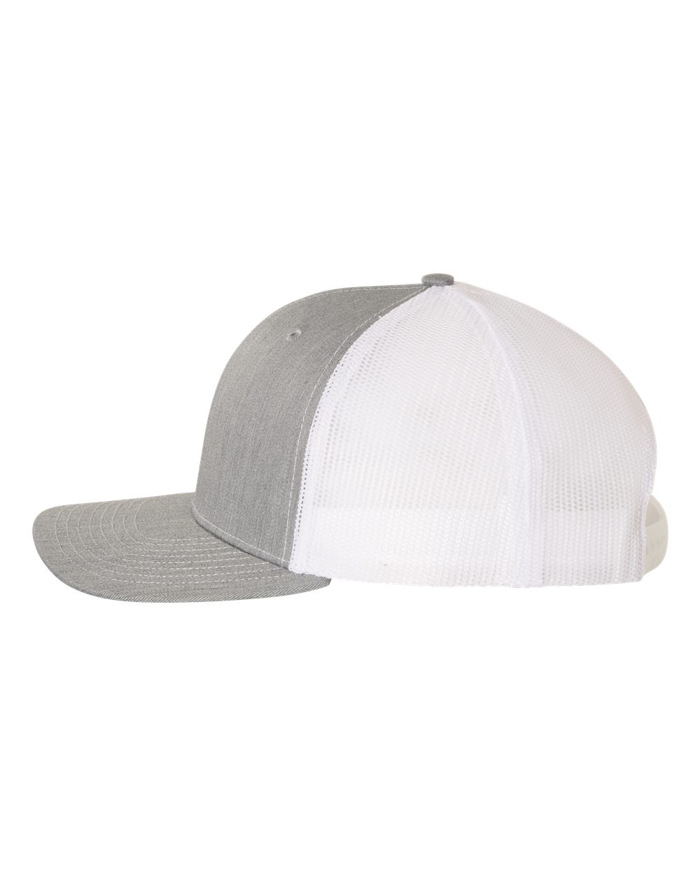 Richardson Snapback Trucker Cap - 112 Heather Grey- White