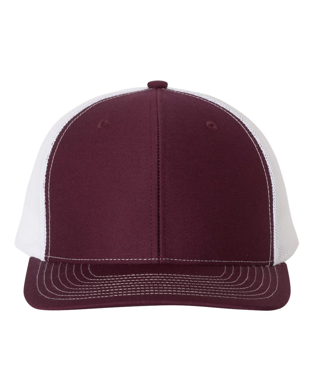 Richardson Snapback Trucker Cap - 112 Maroon- White
