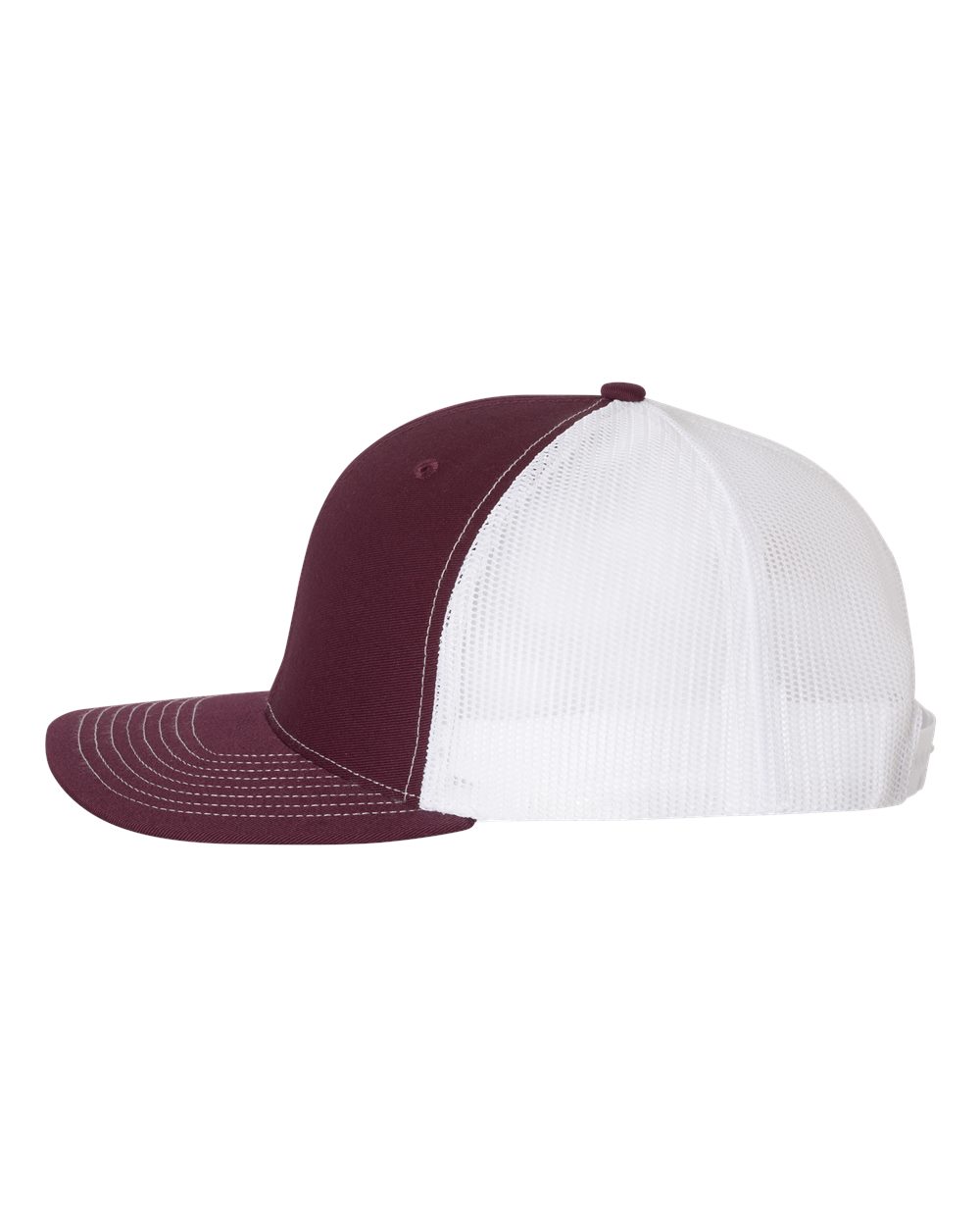 Richardson Snapback Trucker Cap - 112 Maroon- White
