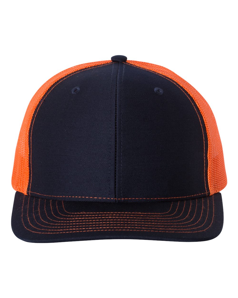Richardson Snapback Trucker Cap - 112 Navy- Orange