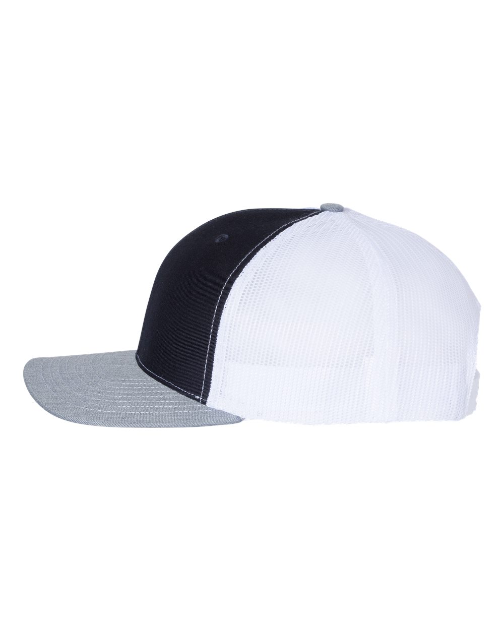 Richardson Snapback Trucker Cap - 112 Navy- White- Heather Grey