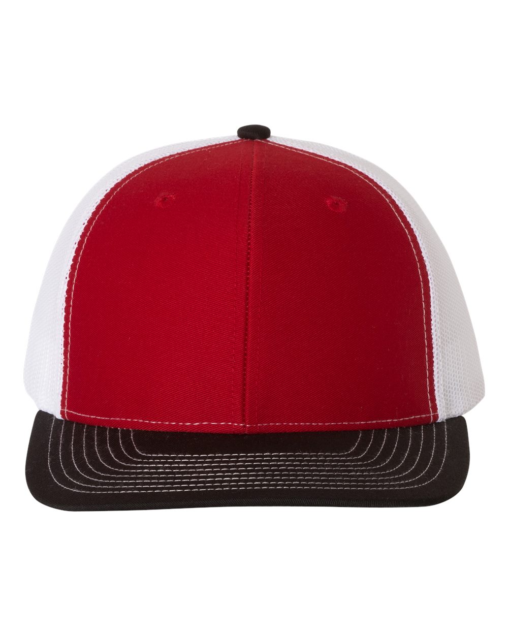 Richardson Snapback Trucker Cap - 112 Red- White- Black