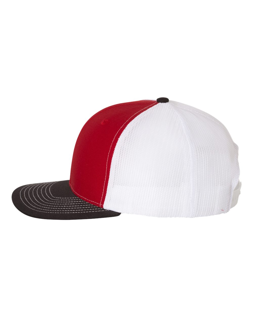 Richardson Snapback Trucker Cap - 112 Red- White- Black