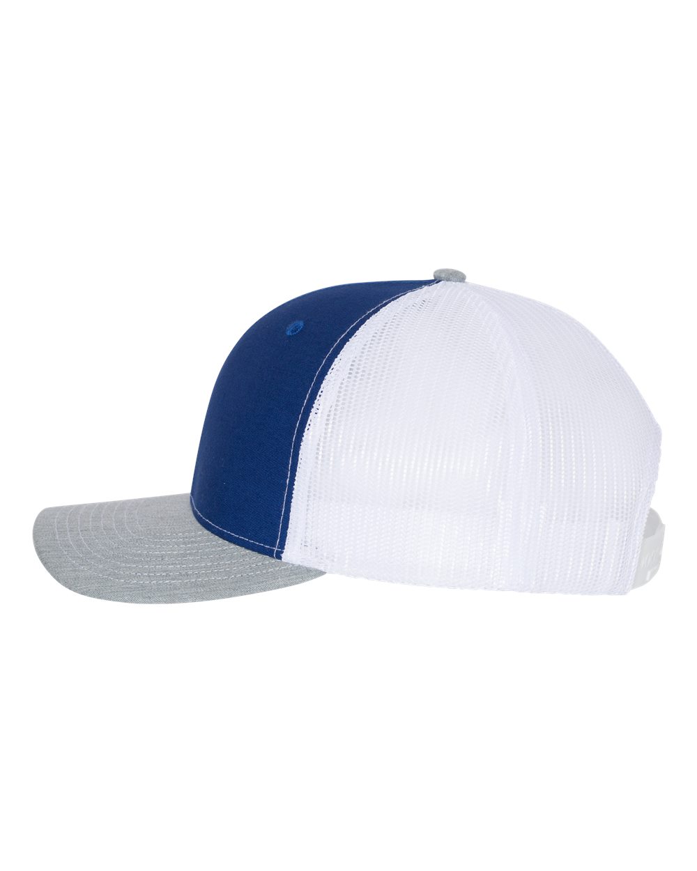 Richardson Snapback Trucker Cap - 112 Royal- White- Heather Grey