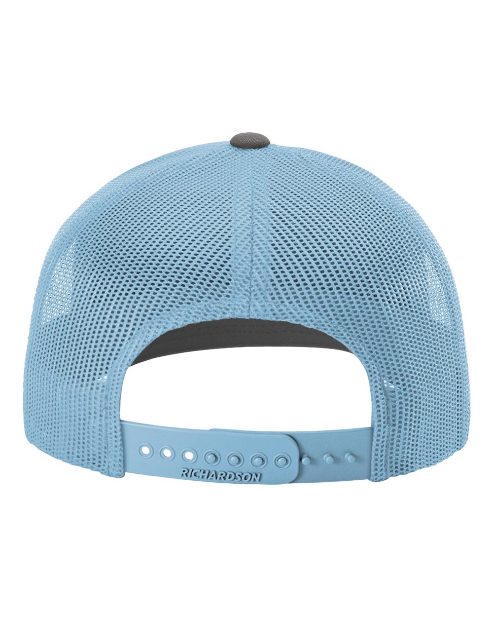 Richardson Snapback Trucker Cap - 112 Charcoal- Columbia Blue