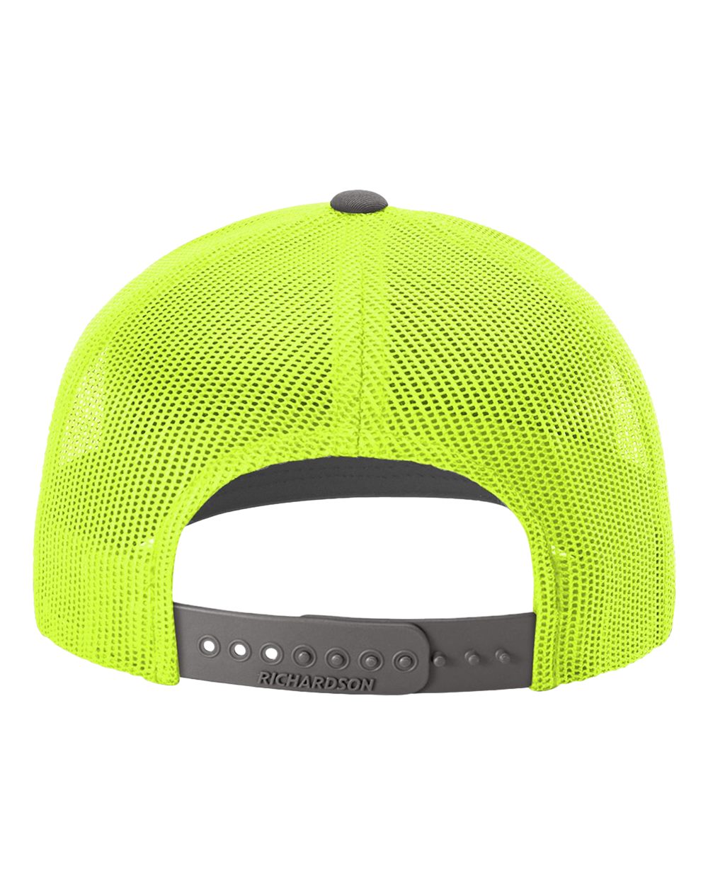 Richardson Snapback Trucker Cap - 112 Charcoal- Neon Yellow