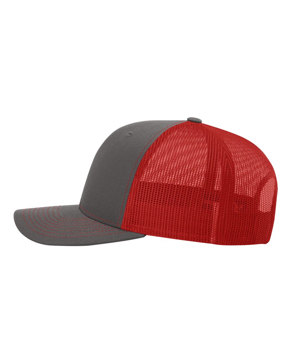 Richardson Snapback Trucker Cap - 112 Charcoal- Red