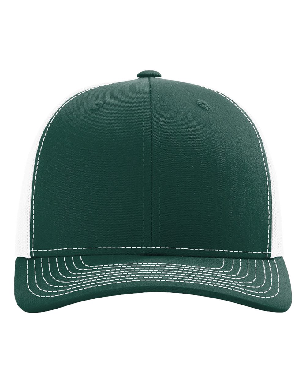 Richardson Snapback Trucker Cap - 112 Dark Green- White