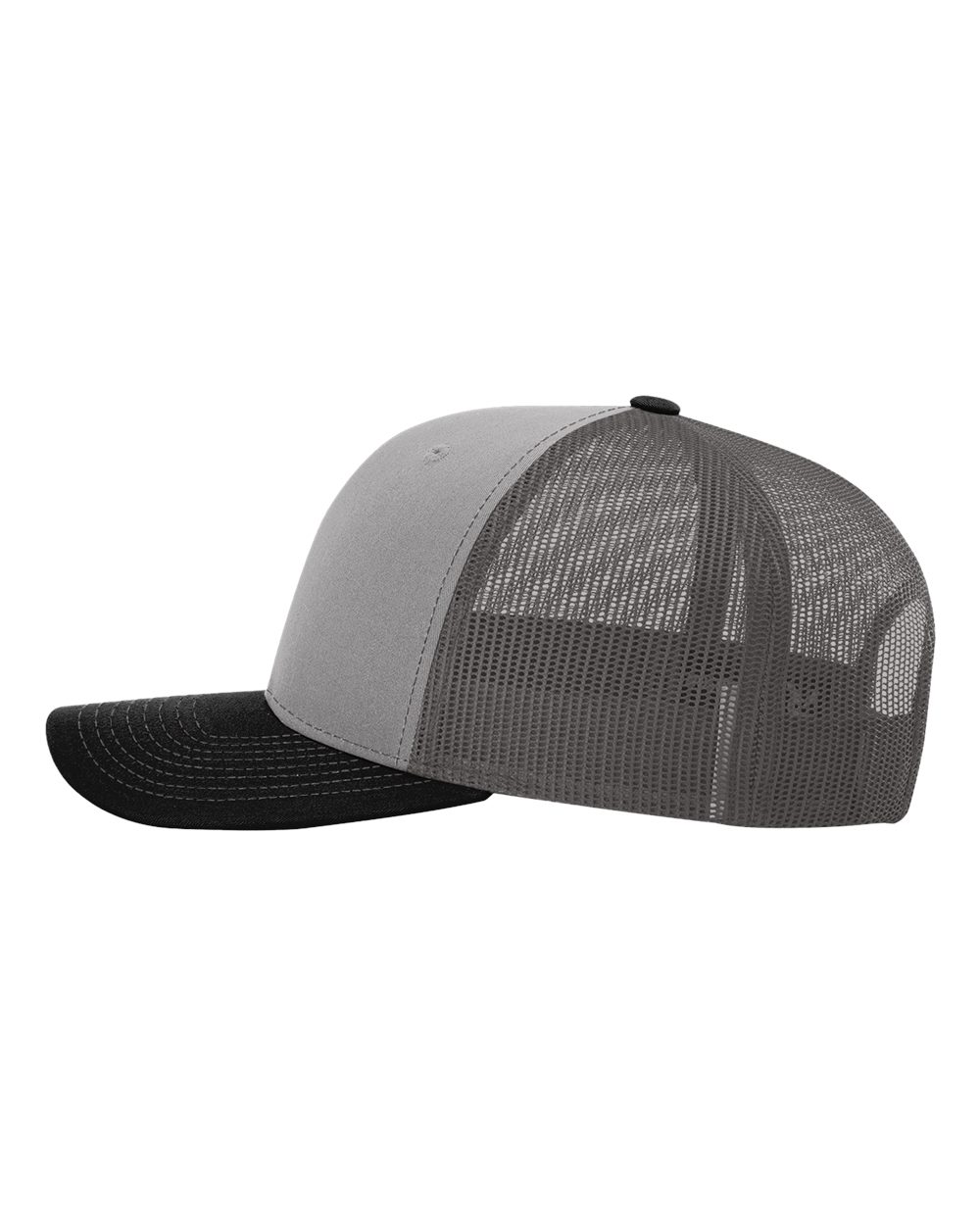 Richardson Snapback Trucker Cap - 112 Grey- Charcoal- Black