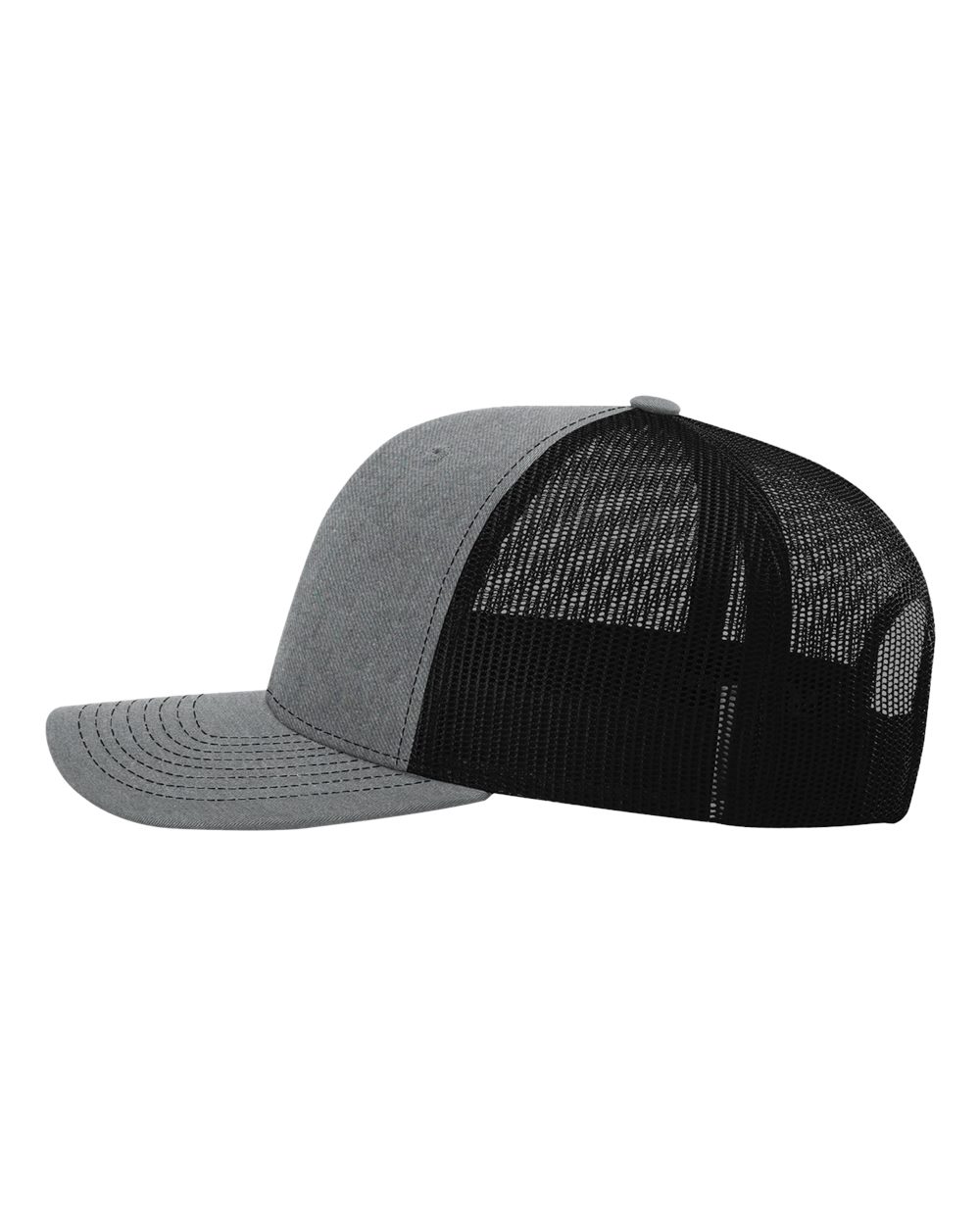 Richardson Snapback Trucker Cap - 112 Heather Grey- Black