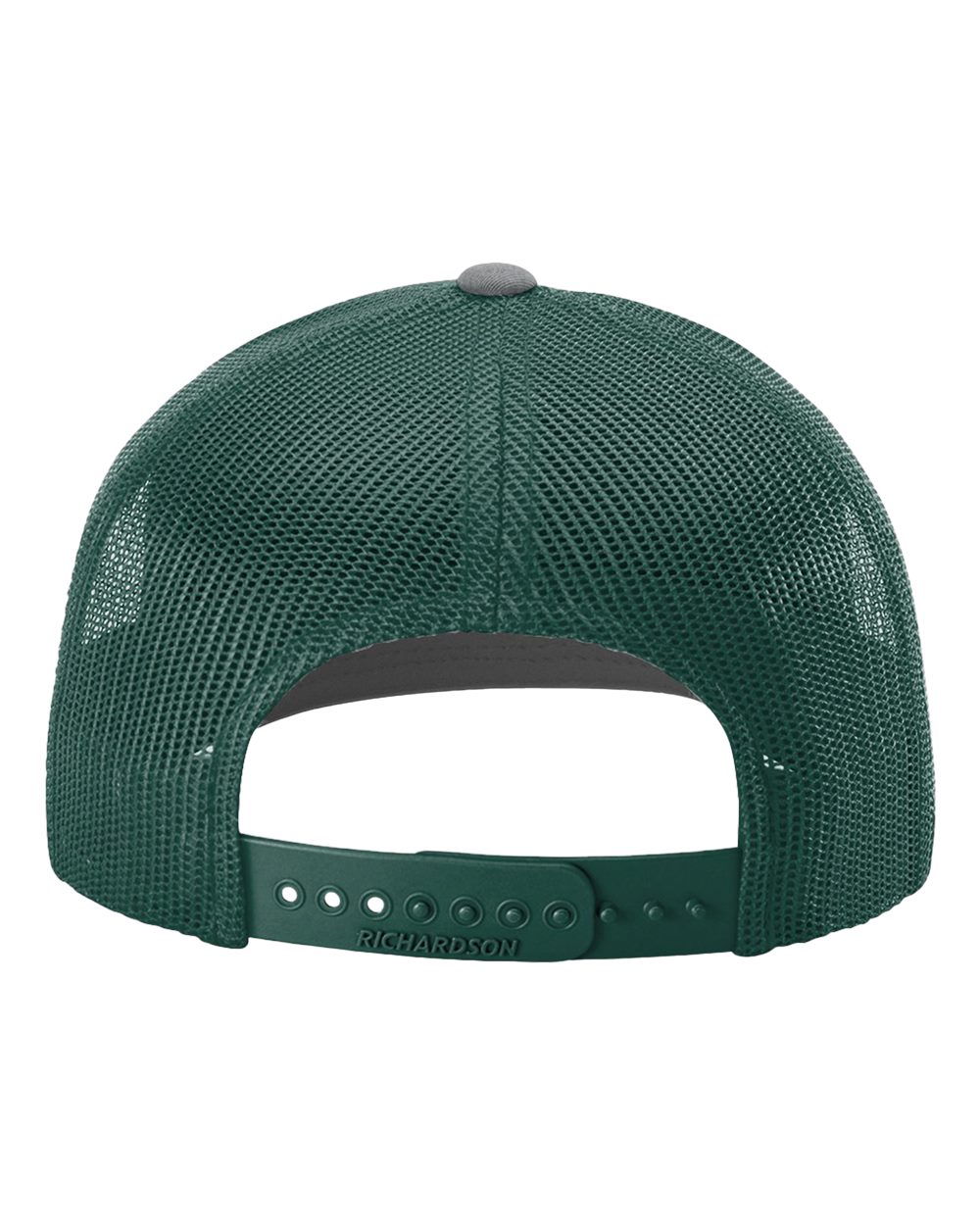 Richardson Snapback Trucker Cap - 112 Heather Grey- Dark Green