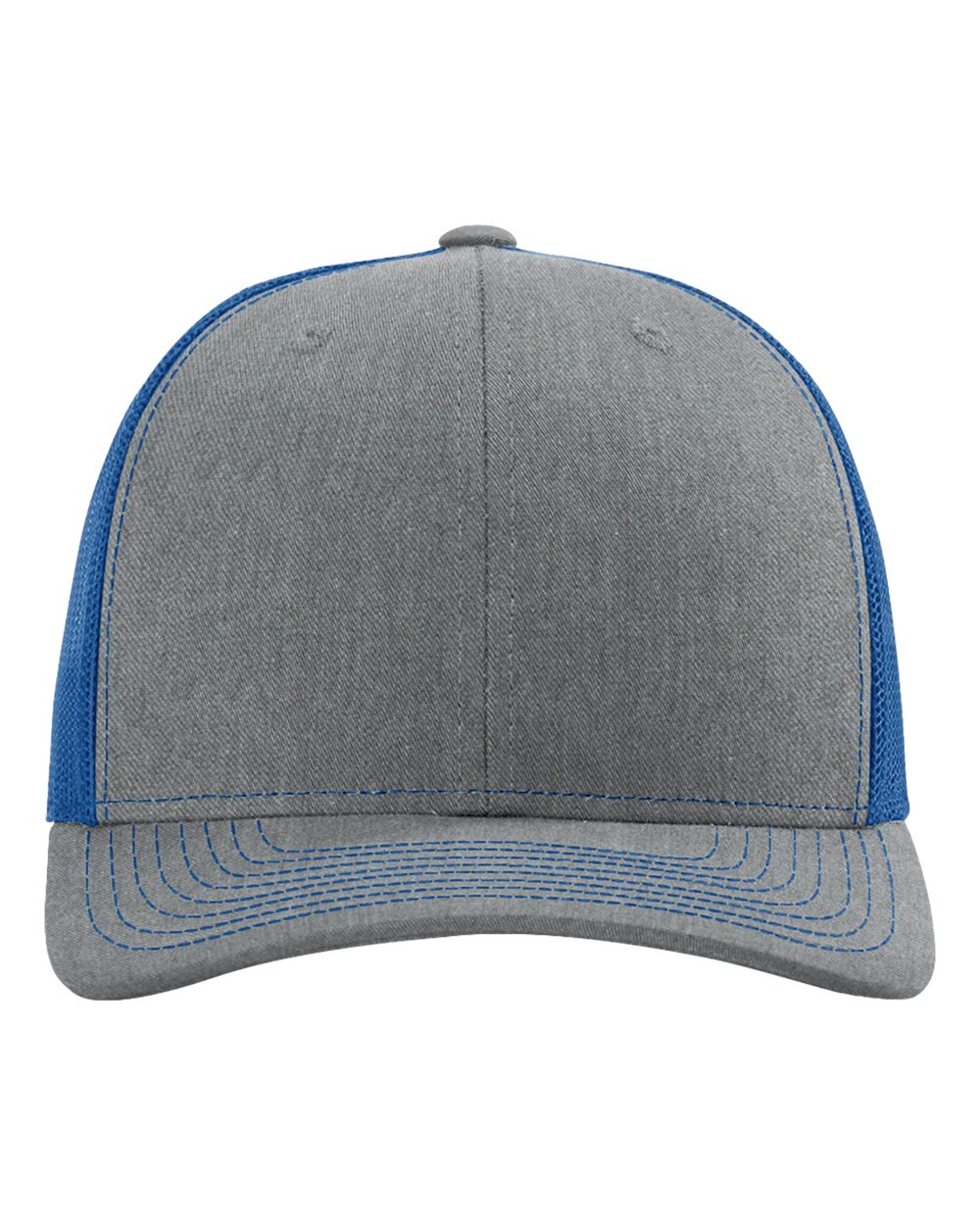 Richardson Snapback Trucker Cap - 112 Heather Grey- Royal