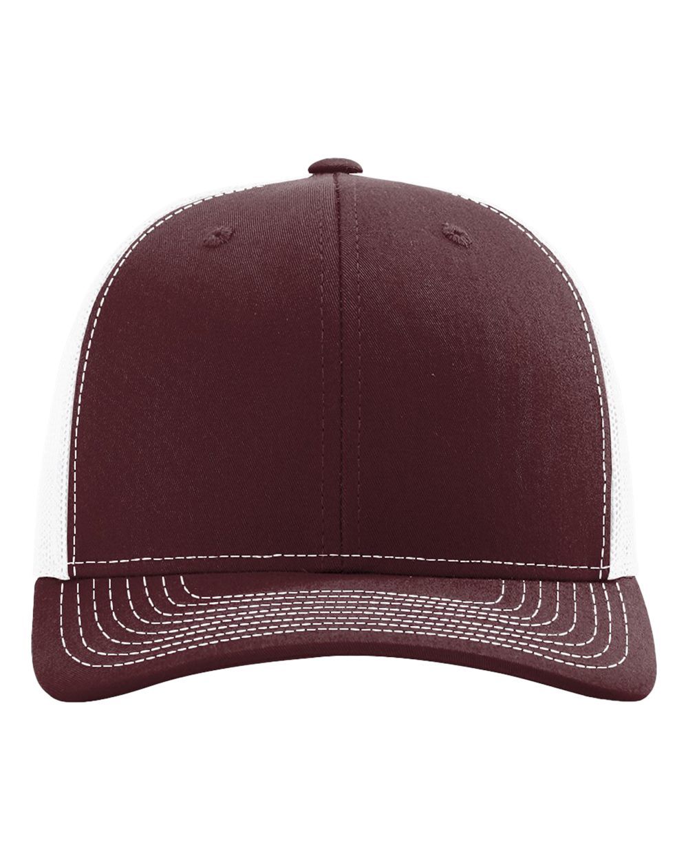 Richardson Snapback Trucker Cap - 112 Maroon- White