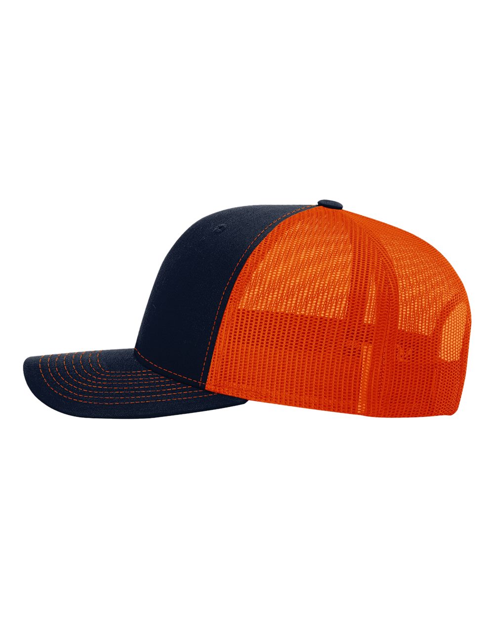 Richardson Snapback Trucker Cap - 112 Navy- Orange
