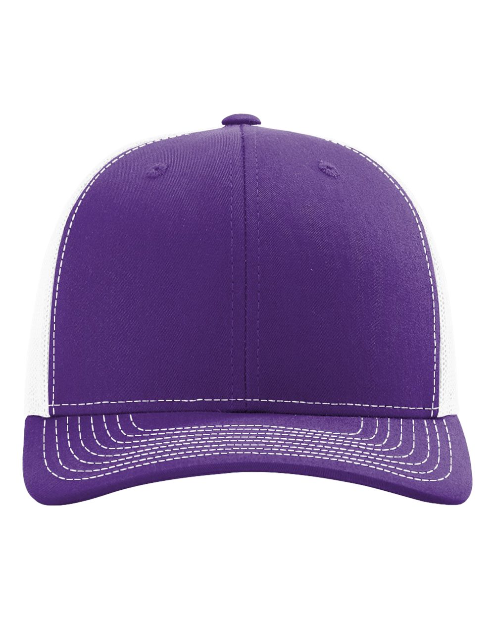 Richardson Snapback Trucker Cap - 112 Purple- White