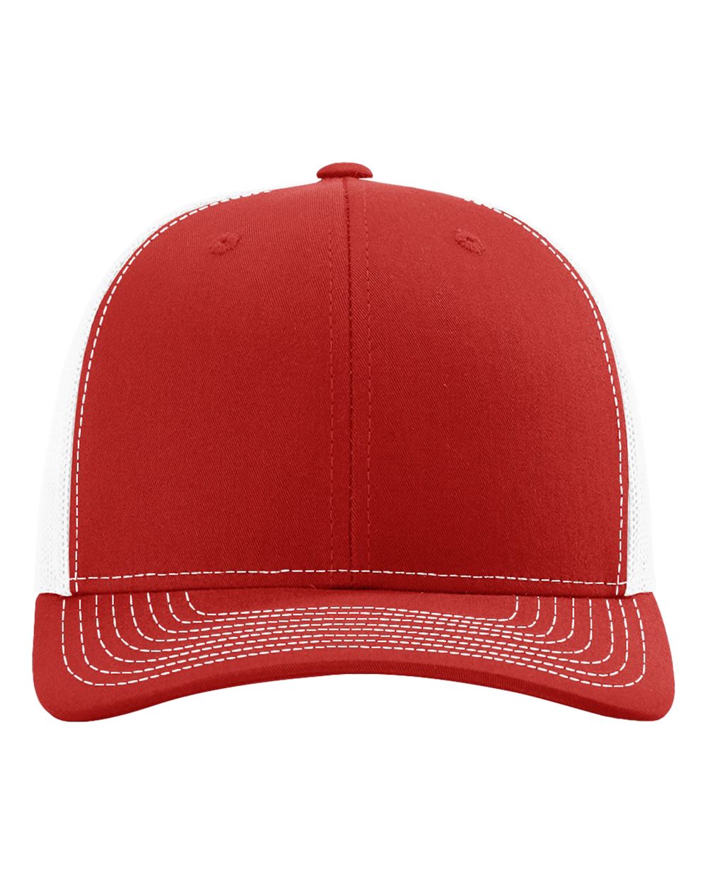 Richardson Snapback Trucker Cap - 112 Red- White