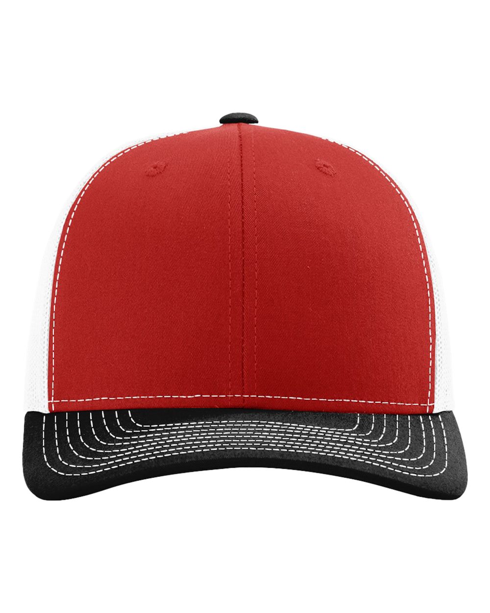 Richardson Snapback Trucker Cap - 112 Red- White- Black