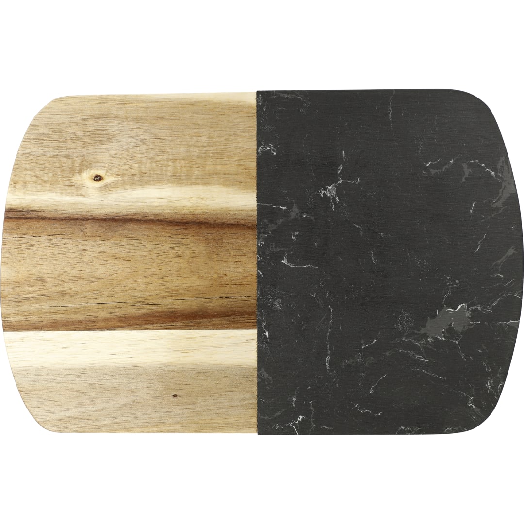 Black Marble Cheese Board Set with Knives - 1033-78 Natural