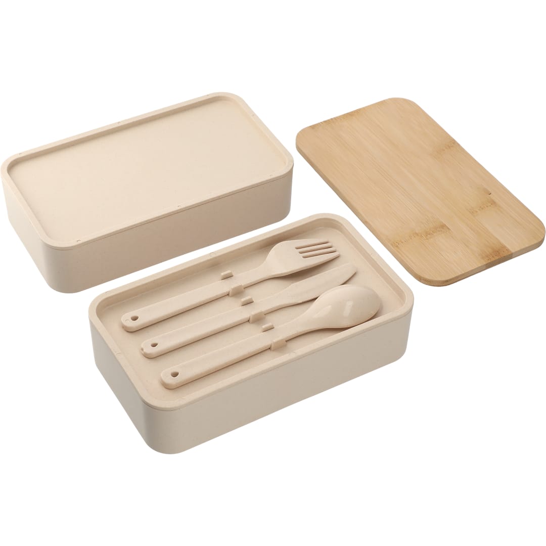 Stackable Bamboo Fiber Bento Box - 1033-85 Tan