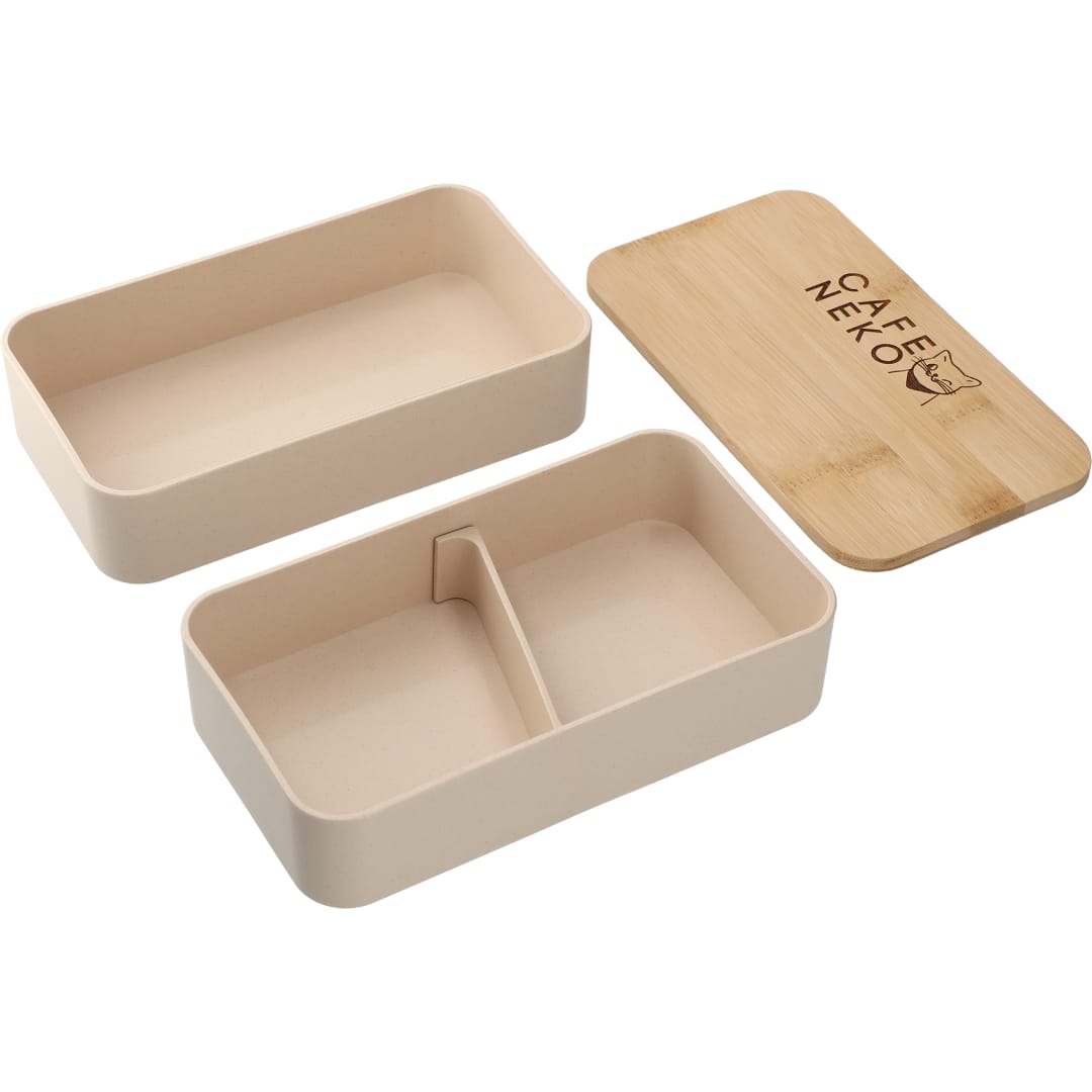 Stackable Bamboo Fiber Bento Box - 1033-85 Tan