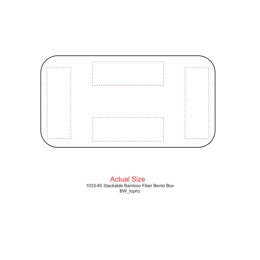 Stackable Bamboo Fiber Bento Box - 1033-85 Black