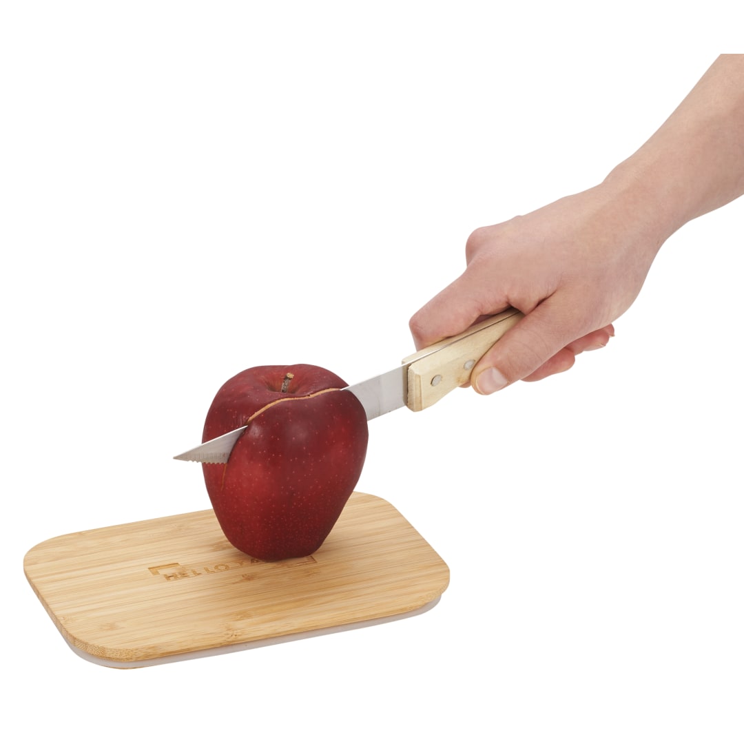 Bamboo Fiber Lunch Box with Cutting Board Lid - 1033-93 Tan